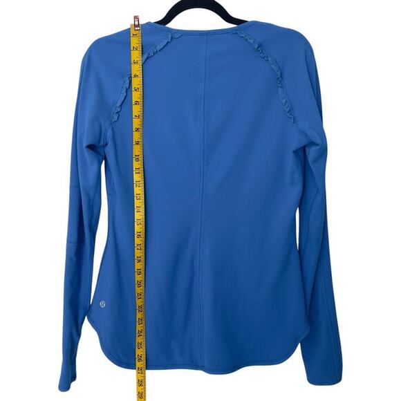 Lululemon Runder Under Long Sleeve Running Yoga Top in Beaming Blue (10) - Picture 7 of 13